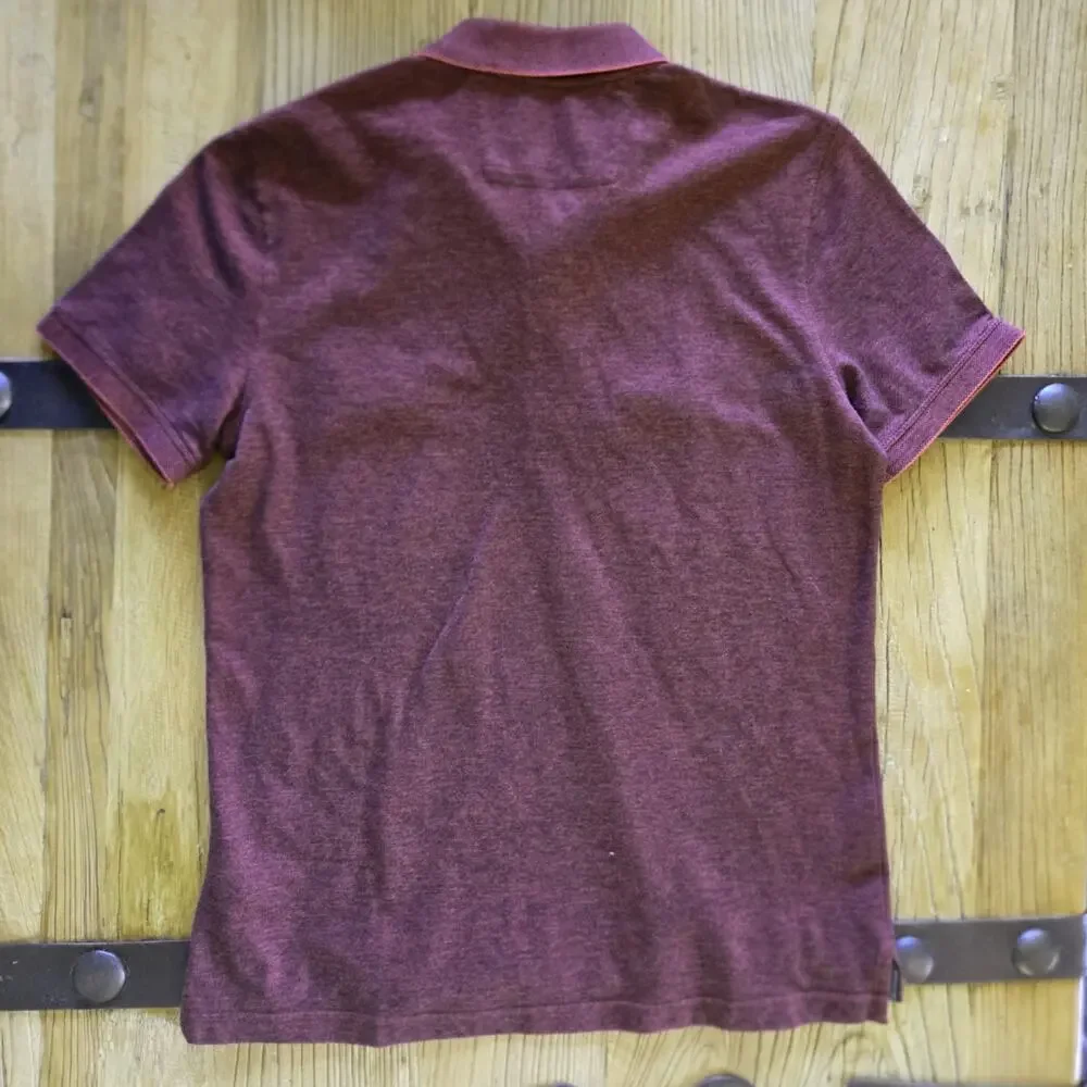 Banana Republic Purple Slim Fit Short Sleeve Shirt sz L